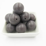 Dark Acrylic Solid Round Chunky Beads - DIY Handcrafted Jewelry Making Supplies