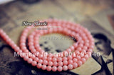 180Pcs/Lot Pink Natural Coral Round Loose Beads Strands Diy Jewelry Accessory