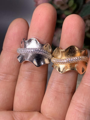 Monaco Statement Stackable Ring Wedding Cubic Zircon Dubai Punk Top Finger Rings