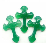 Chalcedony Agates Cross Pendant for DIY Jewelry Making