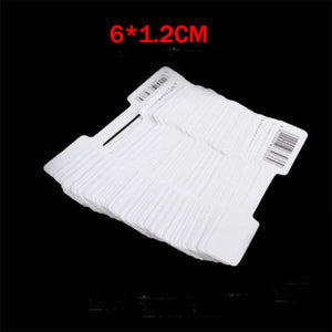 100pcs Self Adhesive Paper Jewelry Tags Necklace Ring Labels Display
