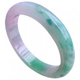 Natural Myanmar Jadeite 54-64mm Green Purple Bracelet Princess Jewelry