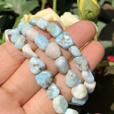 7-10mm Larimar Stone Beads for DIY Jewelry Making