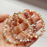 Natural Baroque Pearl Bracelet Small Flower Freshwater Pearl Jewelry Gift