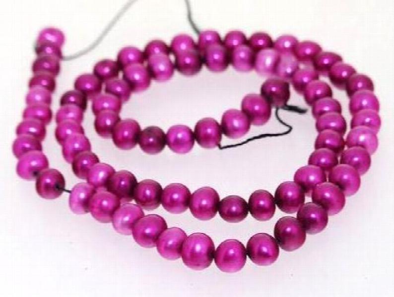 DIY Purple Freshwater Cultured Pearls Loose Beads 4-5mm Strand 15inches