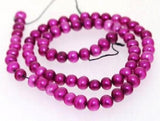 DIY Purple Freshwater Cultured Pearls Loose Beads 4-5mm Strand 15inches