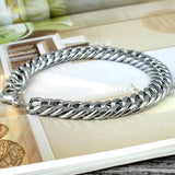 Wide Stainless Steel Bracelet, Hip-hop Style, Unisex