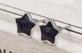 925 Sterling Silver Star Shape Stud Earrings for Women Girls