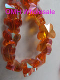 OMH 150Pcs Butterfly Glass Crystal Beads 8x6mm - 8 Colors Available