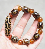 15x13mm Tibet Old Agate Chakraagate Stone Bracelet Bead