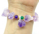 Natural Stone Quartz Crystal Opal Tiger Eye Irregular Charms Bracelet