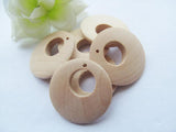 100pcs 30mm Unfinished Wood Earring Pendant DIY Accessory