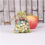 100pcs Mixed Rose Christmas Wedding Organza Gift Bags 9x12cm