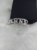 Personalized Name Bracelet and Ring Set - Gift for Women - Bangles Jewelry