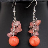 Turquoise Grape S925 Sterling Silver Dangle Earring Fine Birthday Lady Gift