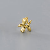 925 Silver 3D Balloon Dog Pendant Charms DIY Making Supply