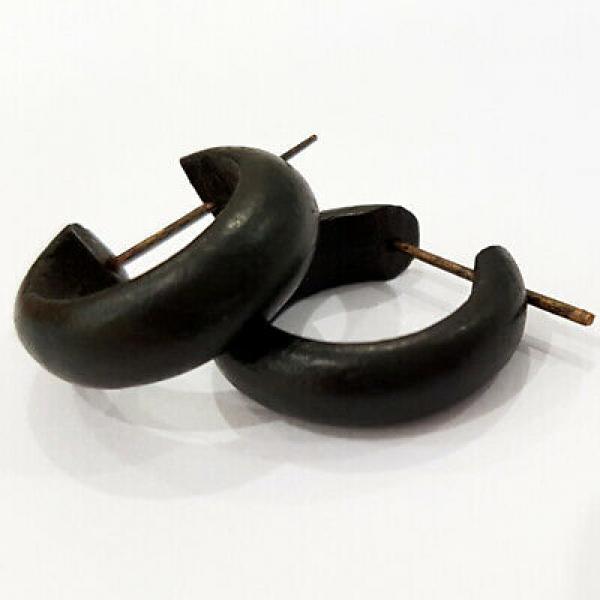 Coconut Wood Earrings 1 Pair S0491