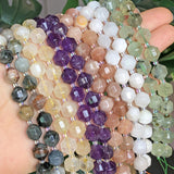 Faceted Aquamarines Amethysts Agates Tourmaline Beads 6/8/10MM