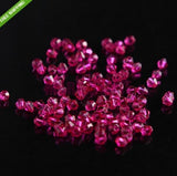 600Pcs Hot Pink 4mm Glass Crystal Spacer Beads for Jewelry Making Craft DIY