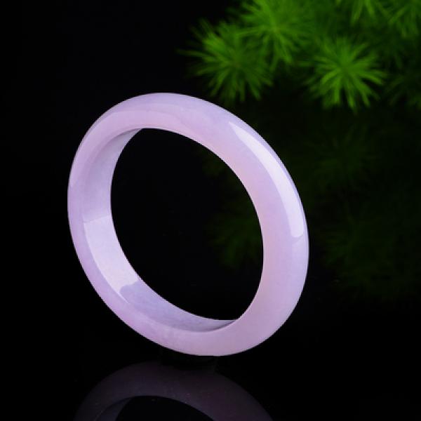 Natural Burmese Jade 54-64mm Light Purple Bracelet Princess Jewelry Gift