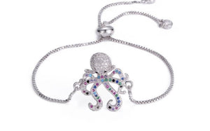 Octopus Crystal Micro Pave CZ Zircon Bracelet