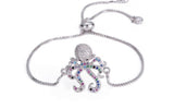 Octopus Crystal Micro Pave CZ Zircon Bracelet