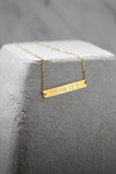Personalized Name Bar Bracelet, Dainty Coordinate Bracelet