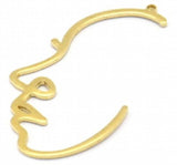 12pc Raw Brass Face Charms With 1 Loop, Nickel and Lead Free