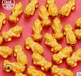 Pure 999 24K Yellow Beads Pure Pixiu 0.1g-0.5g Jewelry