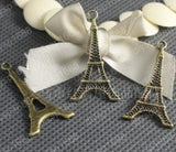 200pcs Tower Shape Charms Antique Bronze Pendants