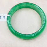 Zheru Jewelry Natural Jadeite Bracelet Green Bicolor 54-62mm Princess Jade