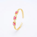 Rectangle Crystal Bangles for Women