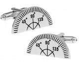 iGame Ruler Cuff Links Brass Protractor