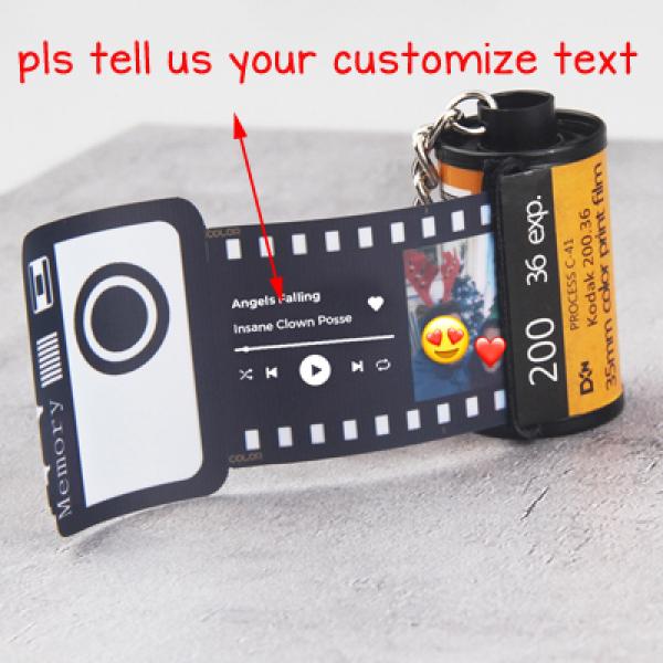 Personalized Film Roll Keyring Memorial Valentines Gift