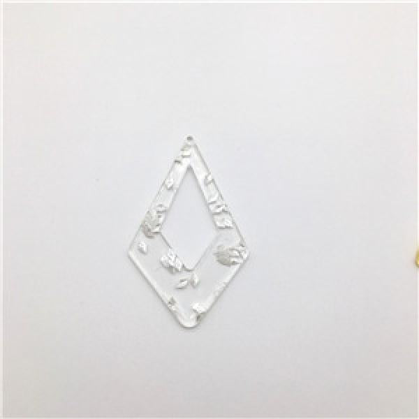 50pcs Clear Acrylic Rhombus Charms for Earrings DIY