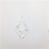 50pcs Clear Acrylic Rhombus Charms for Earrings DIY