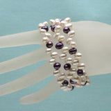 Real Freshwater Pearl Bangle Bracelet Jewelry