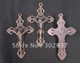 45pcs Antiqued Copper Crucifix Pendants