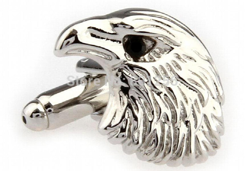 Silver Crystal Eagle Cuff Links Copper Material Men Cufflinks