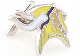 Yellow Copper Novelty Chief Style Cuff Links