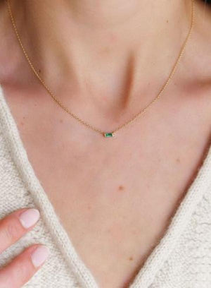 925 Silver Single Stone CZ Necklace
