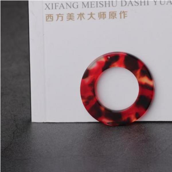 30pcs Acrylic Round Shape Pendant DIY Earrings/Garment Charms Accessory