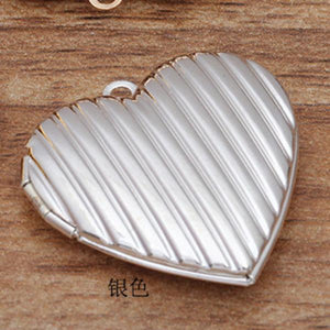 10 PCS 29mm Heart Photo Locket Pendant Jewelry Making