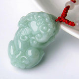 Natural Burmese Jadeite Animal Amulet Pendant, Princess Jewelry
