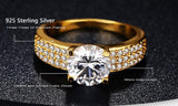 Yellow Zirconia Inlay Tibetan Silver Rings for Women