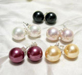 10mm South Sea Shell Pearl Earrings S925 Sterling Silver Stud
