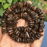 8-12mm Natural Bronzite Stone Freeform Dondelle Chips Beads