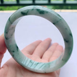Natural Burmese Jadeite Flower 54-62mm Bracelet Princess Jewelry