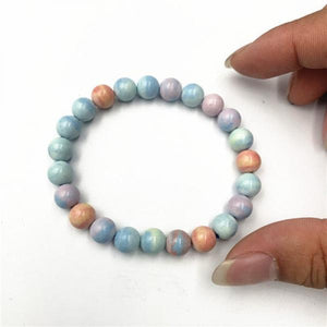 Alashan Rainbow Agates Stone Beads Bracelet DIY Jewelry Making