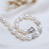 Pearl Zircon Crystal Charm Bracelet